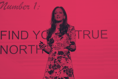 Woman giving a presentation