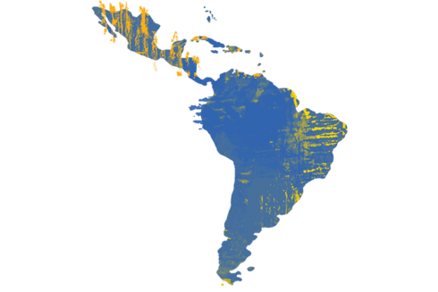 Map of Latin America and the Caribbean