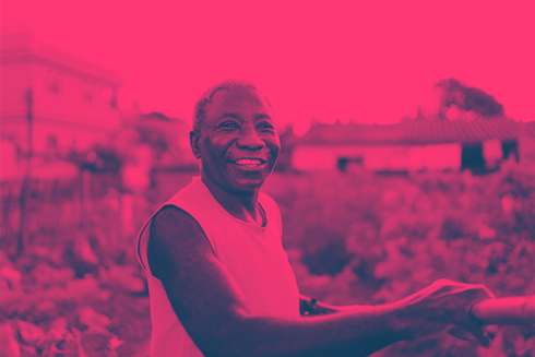 Afroamerican man in the fields