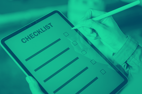 Checklist in a tablet