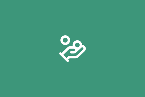 Icon of hand holding coins