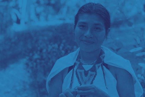 Latino woman with traditional clothing