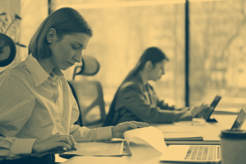 Women working office