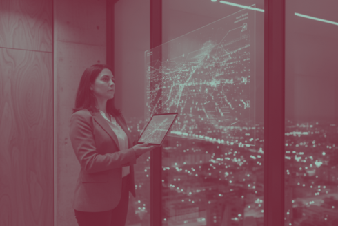 woman looking through the window